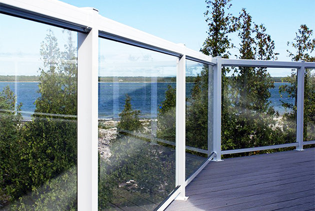 Glass aluminum railings